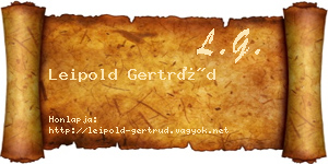 Leipold Gertrúd névjegykártya